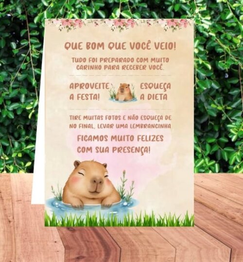 Arquivo Digital Plaquinha Capivara Studio e pdf sem Nome