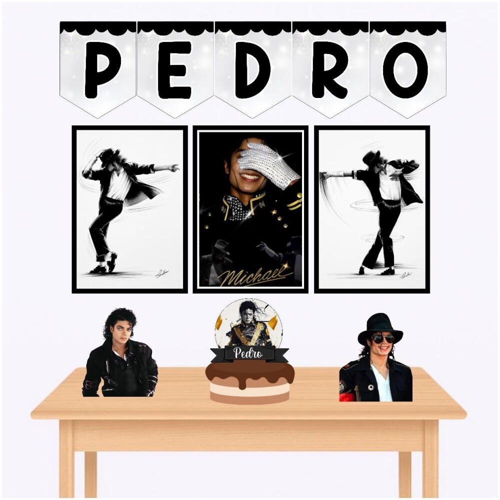 Kit só um bolinho Michael Jackson kit festa Michael Jackson pers