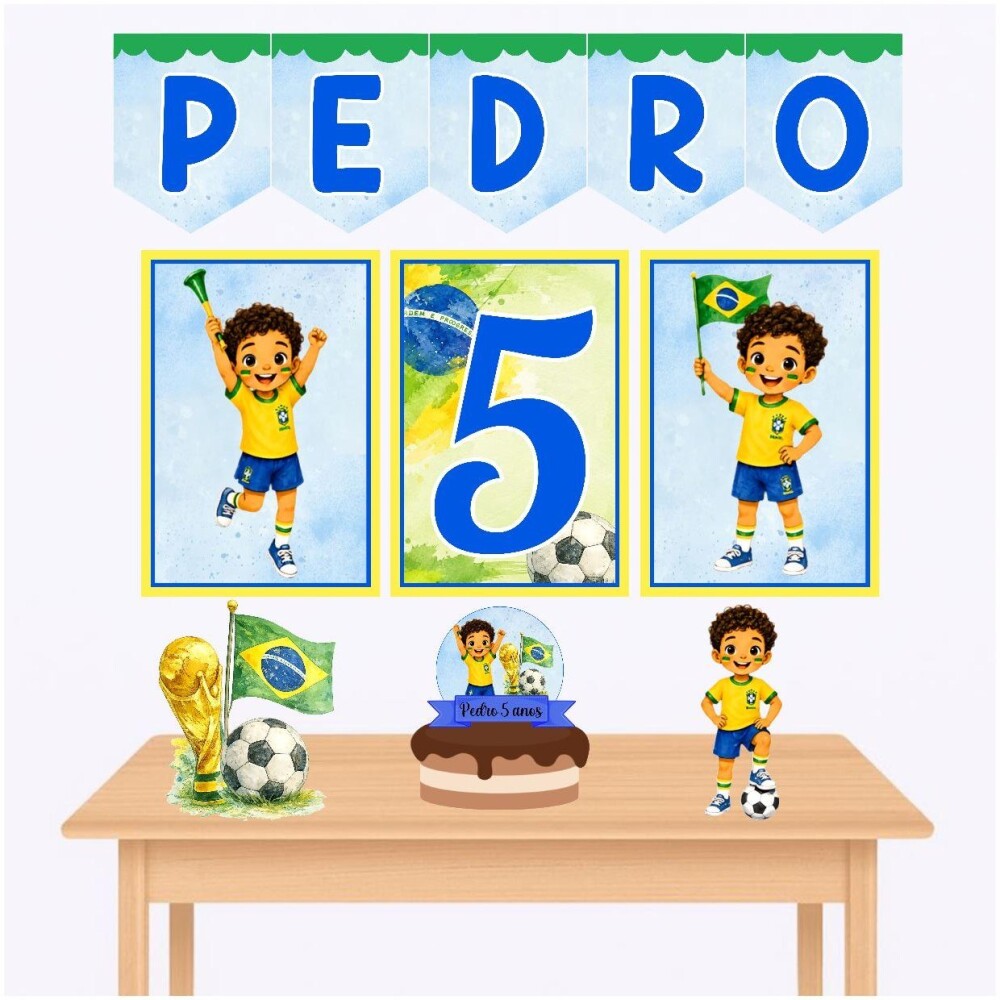 Kit só um bolinho copa kit festa copa do mundo futebol personali