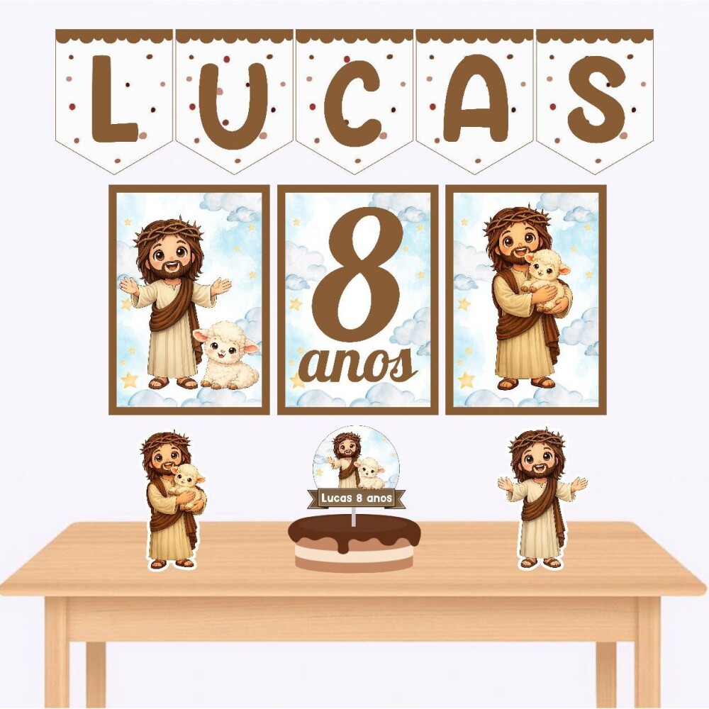 Kit só um bolinho ovelhinha de Jesus kit festa ovelhinha de Jesu