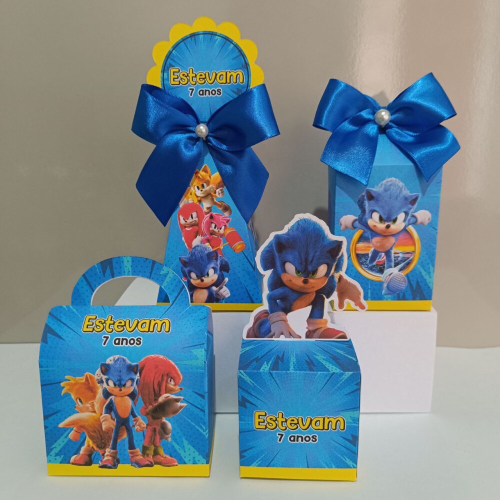 Kit Personalizados Sonic kit festa Sonic 20 caixas