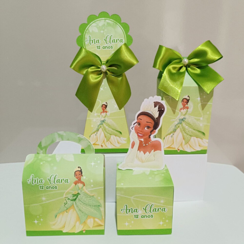 Kit Personalizados princesa Tiana kit festa princesa Tiana 20 cai
