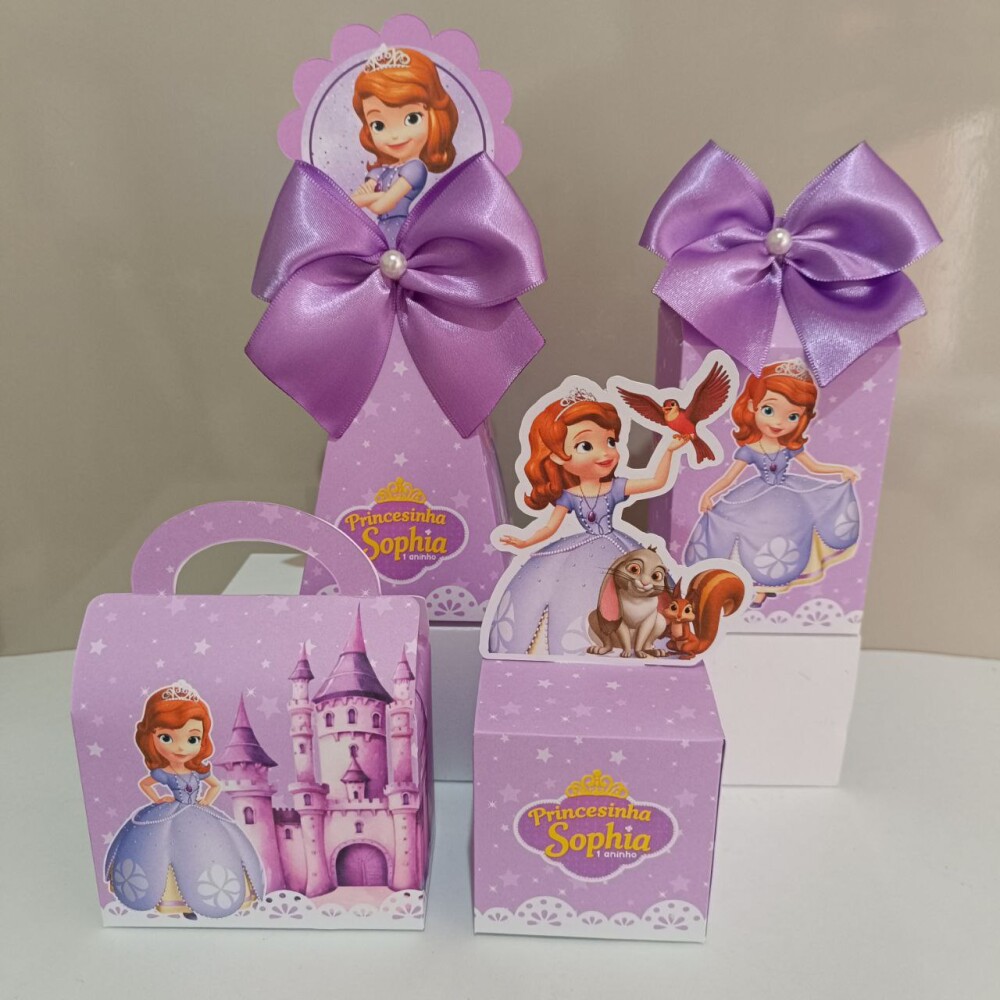 Kit Personalizados princesa Sofia kit festa princesa Sofia 20 cai