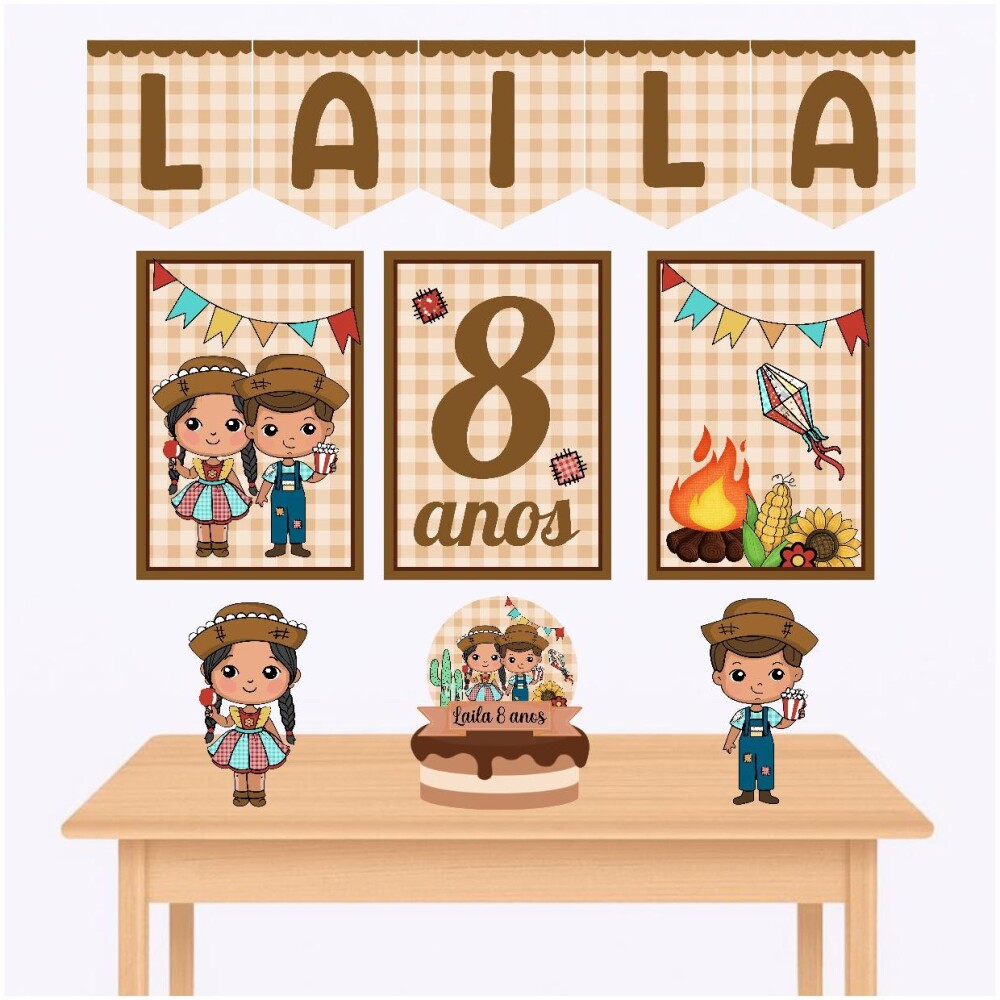 Kit só um bolinho festa junina kit festa arraiá personalizado