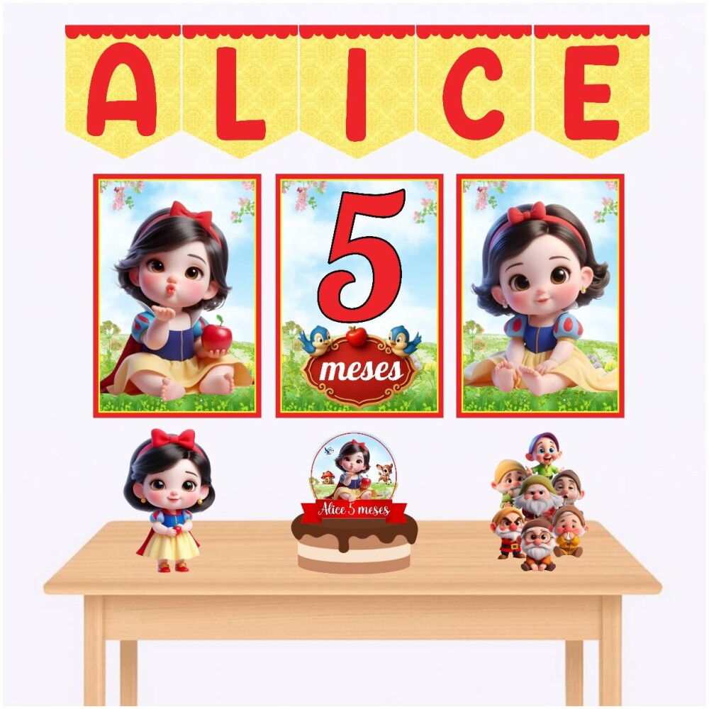 Kit só um bolinho branca de neve kit festa branca de neve baby k