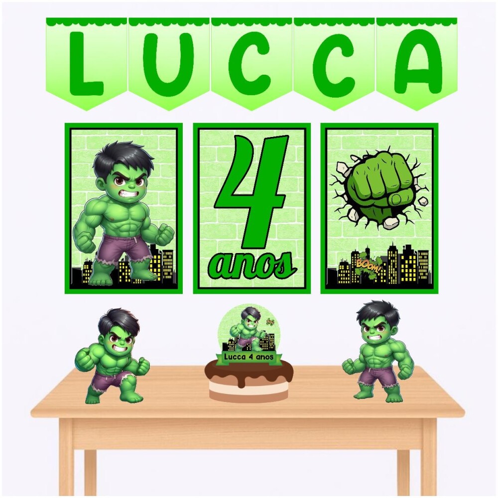 Kit só um bolinho hulk kit festa hulk baby kit mesversário hulk