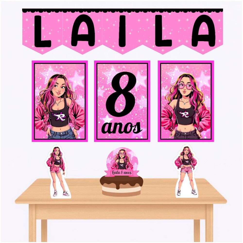 Kit só um bolinho Emilly Vick dos rosa kit festa Emilly Vick dos