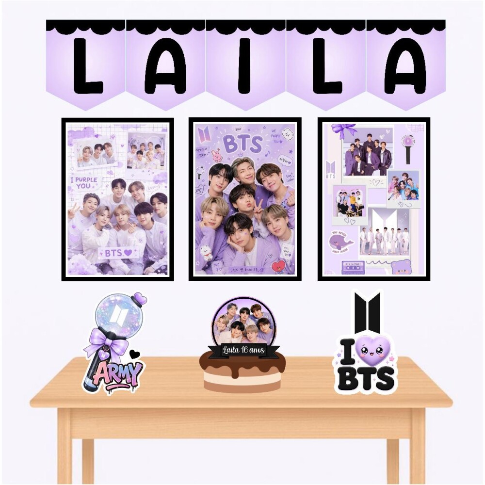Kit só um bolinho BTS kit festa BTS personalizado