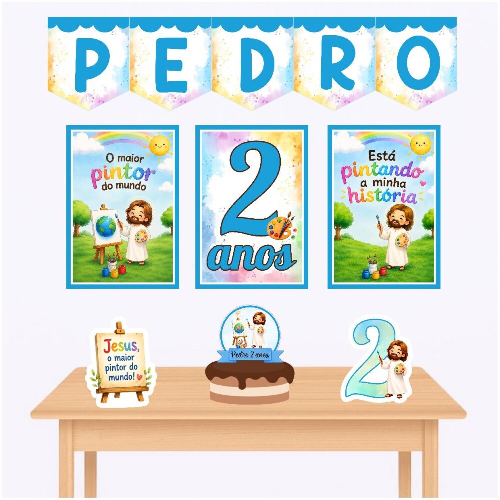 Kit só um bolinho o maior pintor do mundo kit festa o maior pint