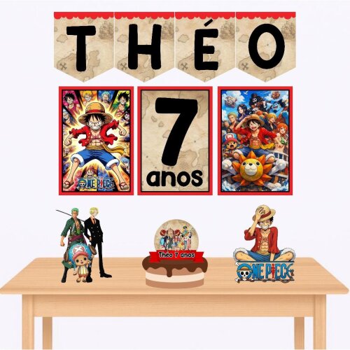 Kit só um bolinho One Piece kit festa one piece personalizado