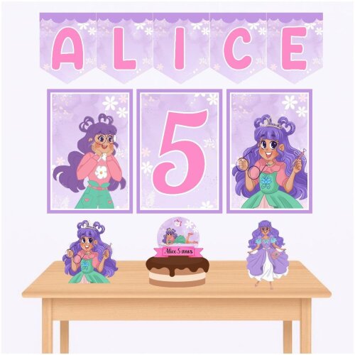 Kit só um bolinho diário de uma princesa desastrada kit festa princesa desastrada personalizado