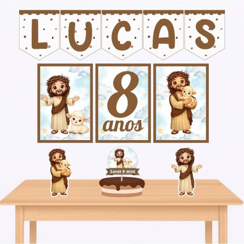Kit só um bolinho ovelhinha de Jesus kit festa ovelhinha de Jesus personalizado