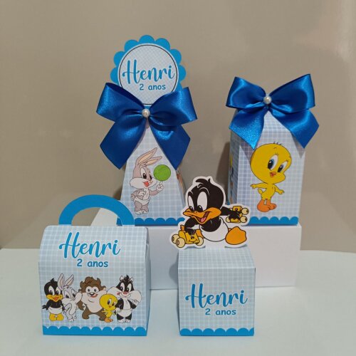 Kit Personalizados baby looney tubes kit festa looney tunes 20 caixas