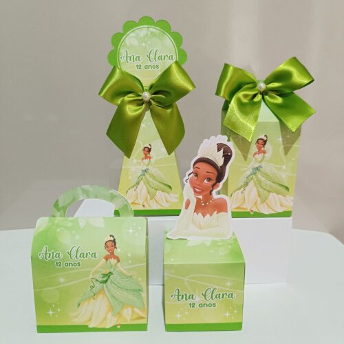 Kit Personalizados princesa Tiana kit festa princesa Tiana 20 caixas