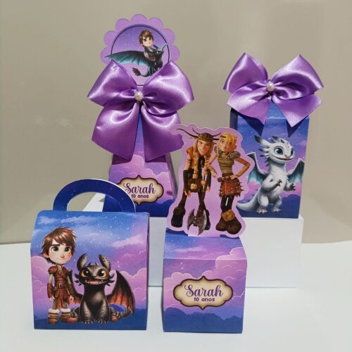 Kit Personalizados como treinar o seu dragão kit festa como treinar o seu dragão 20 caixas