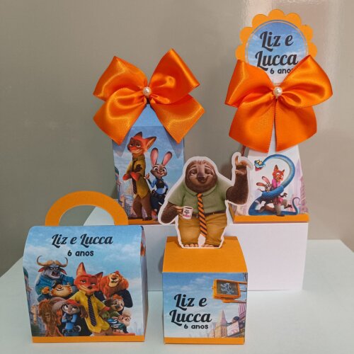 Kit Personalizados Zootopia kit festa Zootopia 20 caixas
