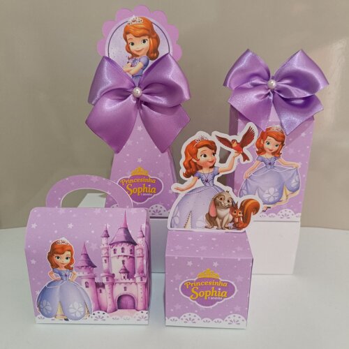 Kit Personalizados princesa Sofia kit festa princesa Sofia 20 caixas