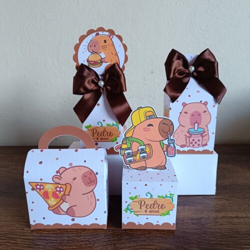 Kit Personalizados capivara menino kit festa capivara menino 20 caixas
