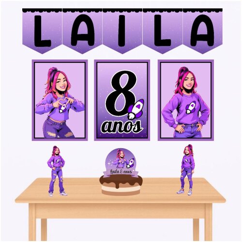 Kit só um bolinho Katlen dos rosa kit festa Katlen dos rosa personalizado