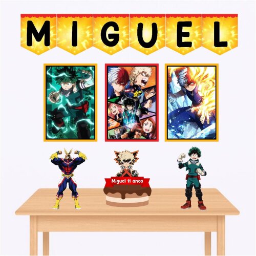 Kit só um bolinho Mi Hero Academia kit festa Mi Hero Academia personalizado