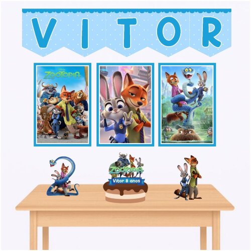 Kit só um bolinho zootopia kit festa zootopia personalizado