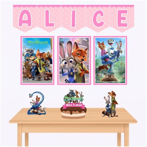 Kit só um bolinho zootopia kit festa zootopia menina personalizado