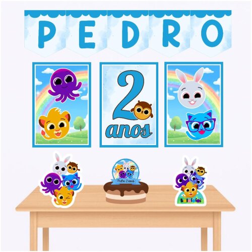 Kit só um bolinho bolofofos kit festa bolofofos personalizado