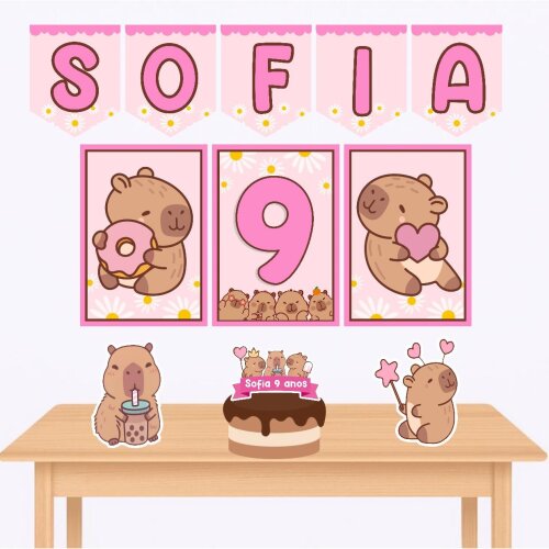 Kit só um bolinho capivara kit festa capivara personalizado