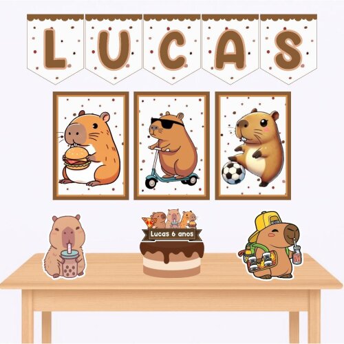 Kit só um bolinho capivara kit festa capivara menino personalizado