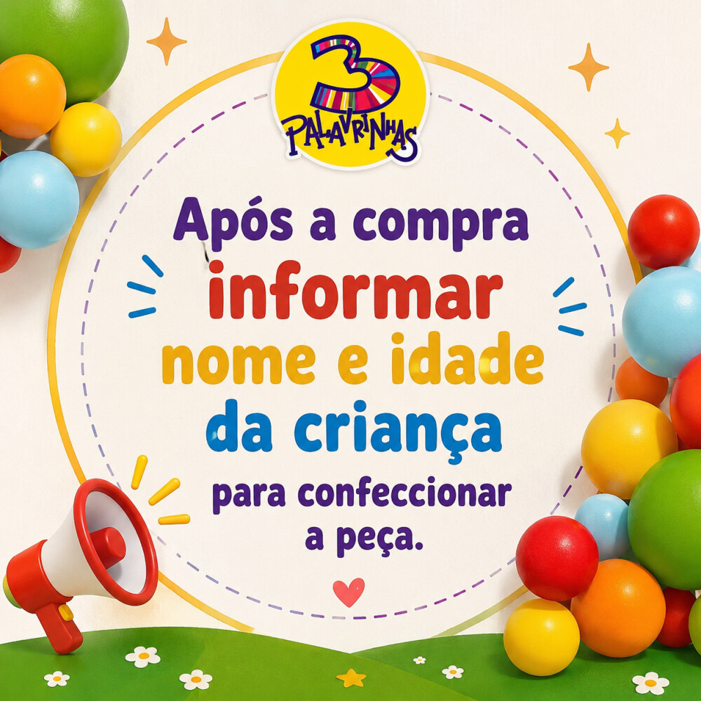 Topo de Bolo Vela em Biscuit 3 Palavrinhas