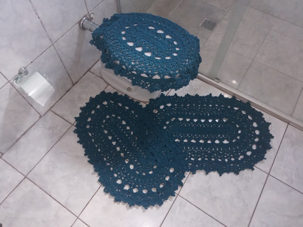 Tapete de Crochê para Banheiro
