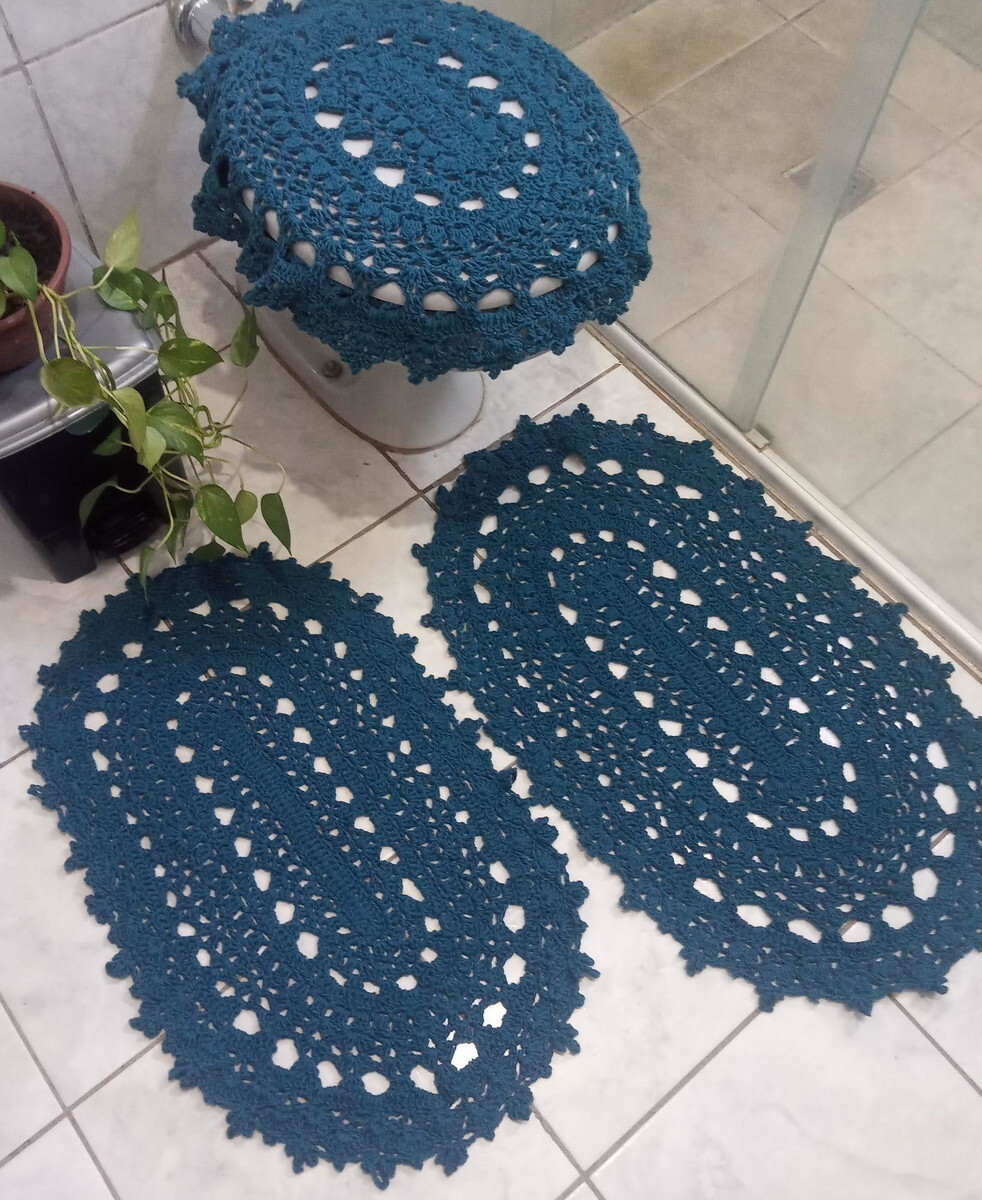 Tapete de Crochê para Banheiro