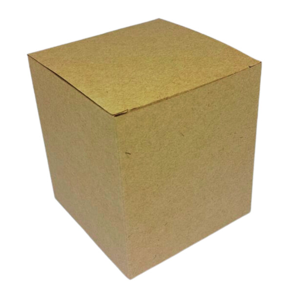 Caixinha para vela artesanal 8x8x9 cm em kraft natural 350g - 25 
