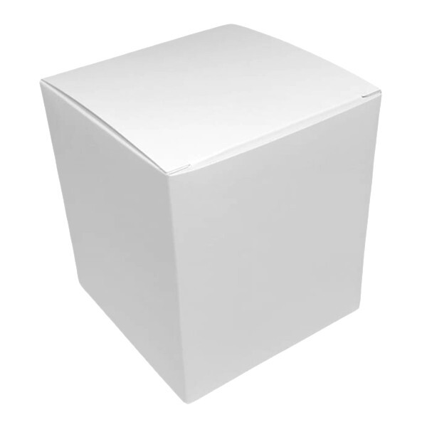 Caixinha para vela artesanal 8x8x9 cm em triplex branco 350g - 25