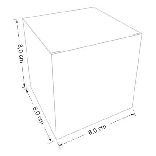 Caixinha para vela artesanal 8x8x8 cm em kraft natural 350g - 25