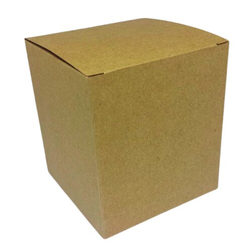 Caixinha para vela artesanal 9x9x10 cm em kraft natural 350g - 25 unidades