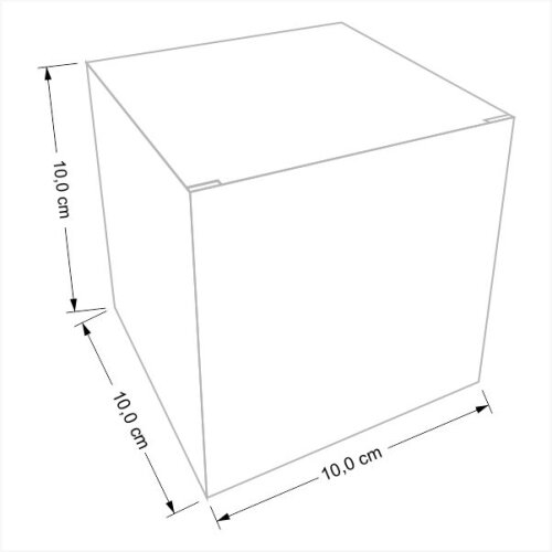 Caixinha para vela artesanal 10x10x10 cm em kraft natural 350g -