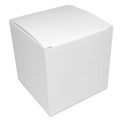 Caixinha para vela artesanal 8x8x8 cm em triplex branco 350g - 25 unidades