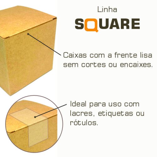 Caixinha para vela artesanal 8x8x8 cm em triplex branco 350g - 25