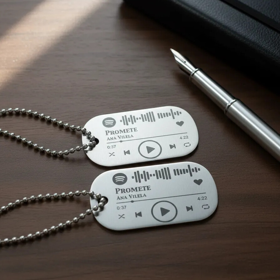Chaveiro Tag de Inox Personalizado Spotify