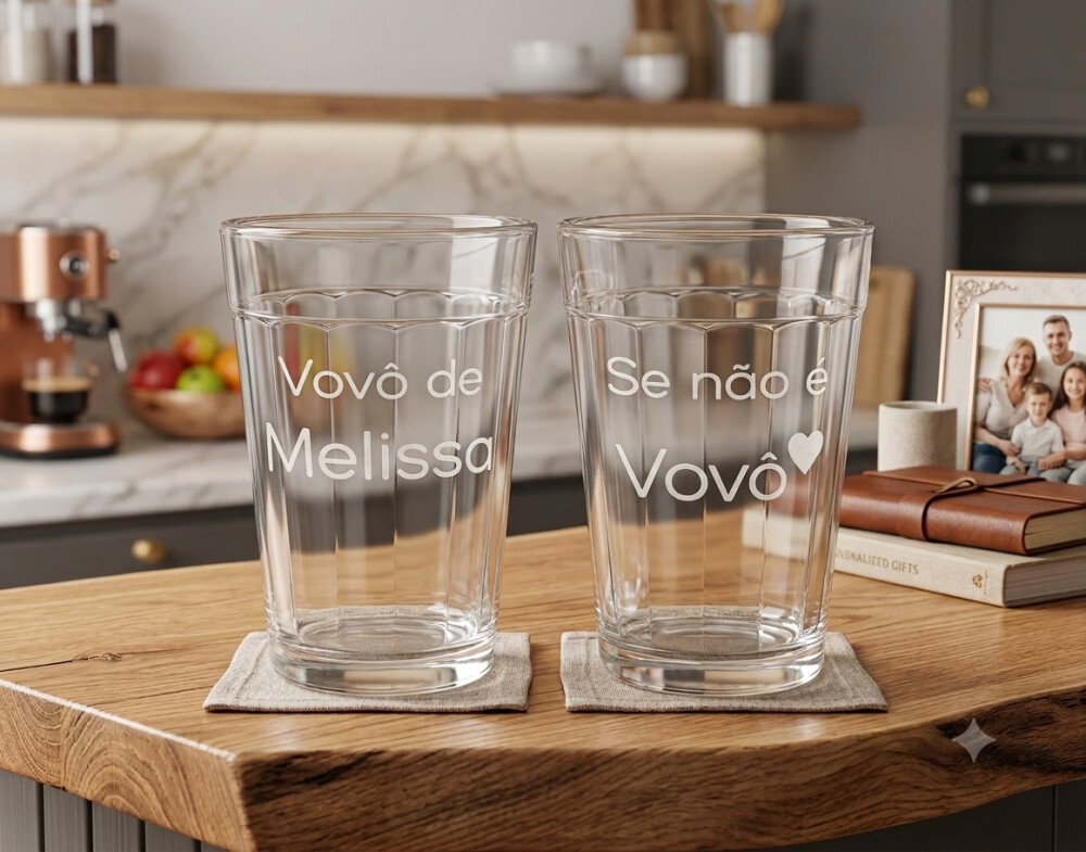 Copo Americano Vidro 190ml Personalizado a Laser