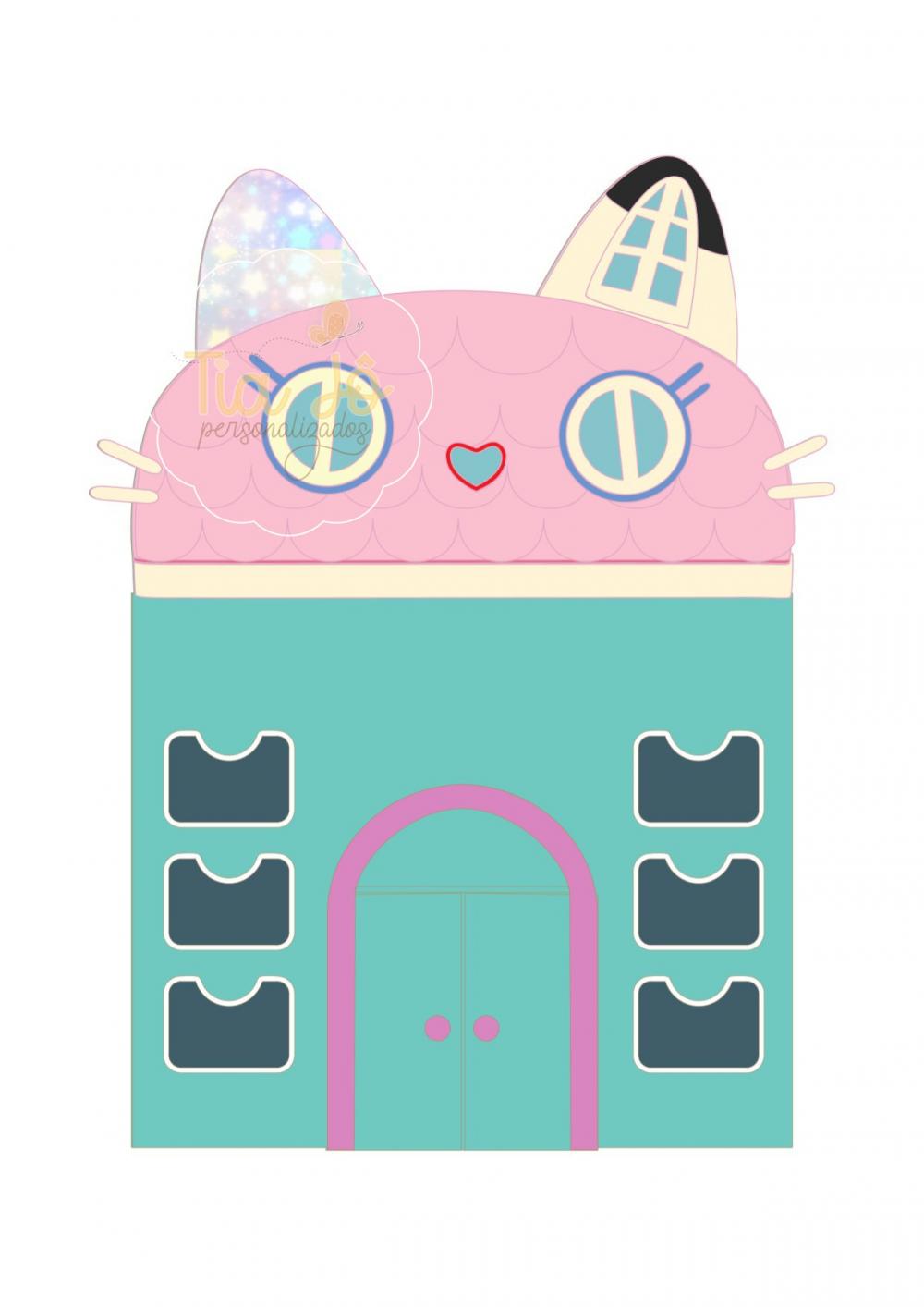 Arquivo de corte topo de bolo A Casa Mágica da Gabi