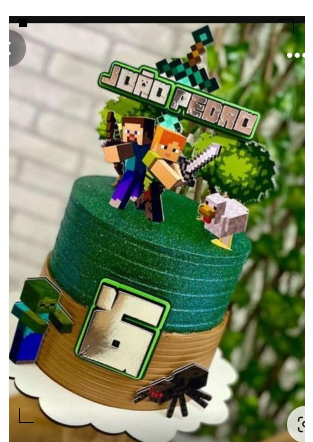 Topo de Bolo Minecraft
