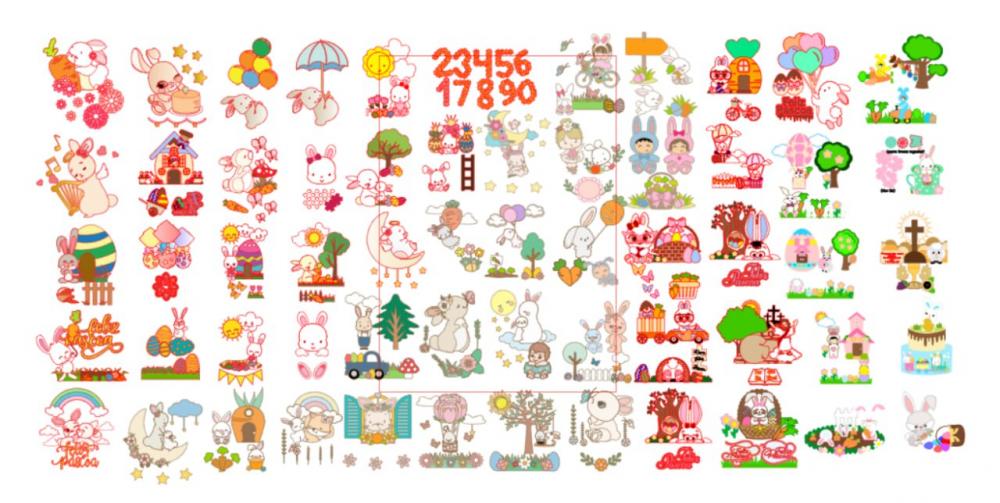 Arquivo de corte topo de bolo Páscoa coletiva