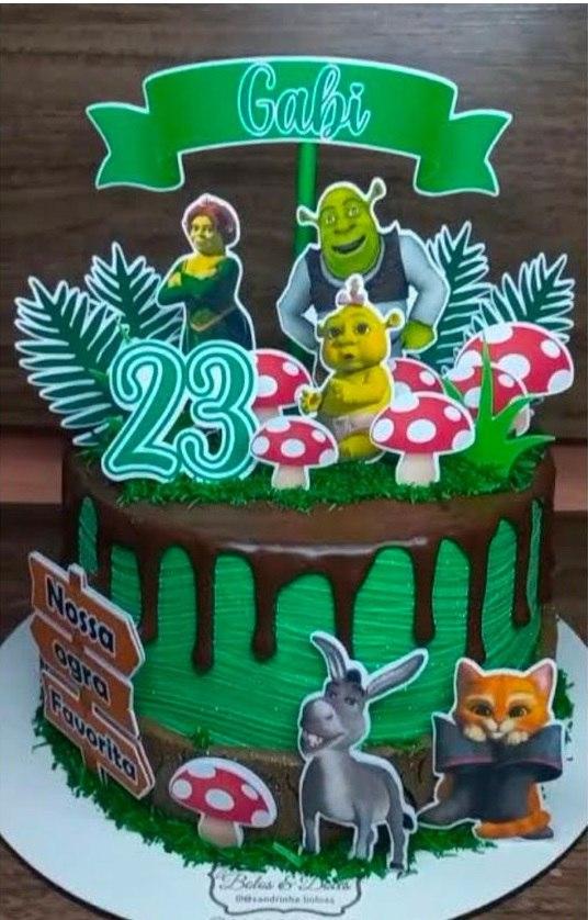 Arquivo de corte topo de bolo Sherek