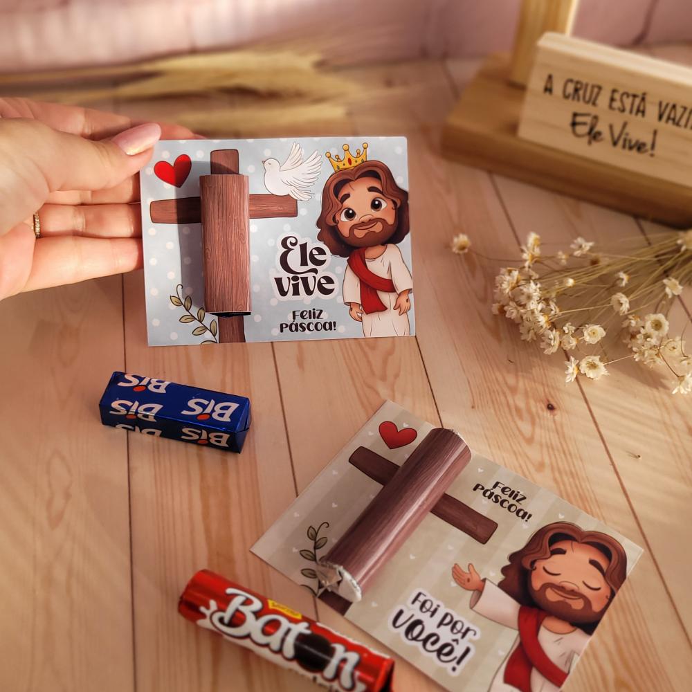 Cartão Digital Bis e Batom Páscoa Cristã