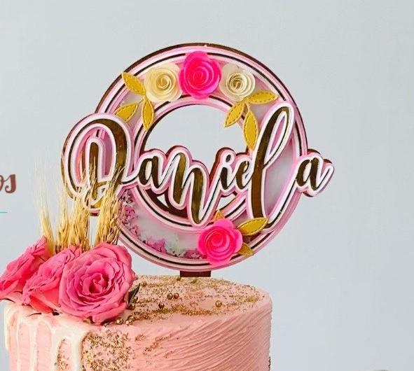 Arquivo de corte topo de bolo Floral