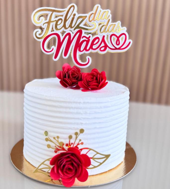 Arquivo de corte Topo de bolo Dia das Mães