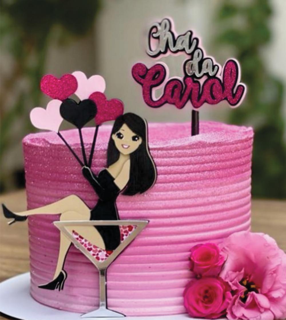 Arquivo de corte topo de bolo Chá de Lingerie