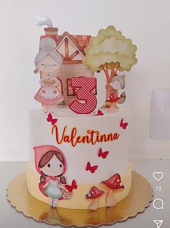 Arquivo de corte topo de bolo Chapeuzinho Vermelho